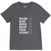 road bait beer boat fish story V-Neck Tee
