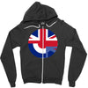 mod union jack, ideal gift, birthday present Zipper Hoodie
