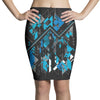 blue vectorfunk Pencil Skirts