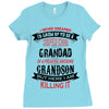 Super Cool Grandad Of A Freaking Awesome Grandson Ladies Fitted T-Shirt