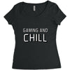 gaming and chill Women's Triblend Scoop T-shirt