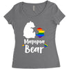 mama bear gay pride Women's Triblend Scoop T-shirt