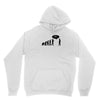stop following me funny darwins evolution parody mens white t shirt Youth Hoodie