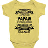 Super Cool Papaw Of A Freaking Awesome Granddaughter Baby Onesie