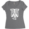 beer belly xray skeleton funny Women's Triblend Scoop T-shirt