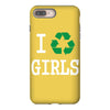 i recycle girls slogan text funny baseball jersey iPhone 8 Plus