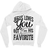 jesus loves you but i'm his favorite Zipper Hoodie