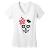 day of dead sugar skull Women's V-Neck T-Shirt