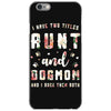i have two titles aunt and dogmom and i rock them both with roses iPhone 6/6s Case