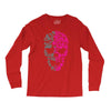 two coloured patterned skull   mens funny Long Sleeve Shirts