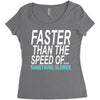 faster than the speed of something slower Women's Triblend Scoop T-shirt