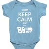 keep calm and hit 88 mph time travel Baby Onesie