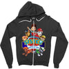paw patrol birthday boy sister Zipper Hoodie