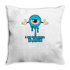 monster eye blue Throw Pillow
