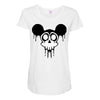 skull mickey cartoon Maternity Scoop Neck T-shirt