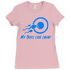 my boys can swim Ladies Fitted T-Shirt