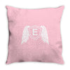 letter e with wings Throw Pillow