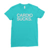 cardio sucks   exercise running gym training workout fitness trainer t Ladies Fitted T-Shirt
