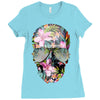 Summer Skull Ladies Fitted T-Shirt