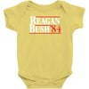 reagan bush '84 80's retro political party Baby Onesie