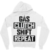gas clutch shift repeat Zipper Hoodie