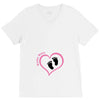 Custom baby girl name maternity design V-Neck Tee