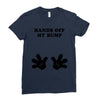 Hands off my Bump Ladies Fitted T-Shirt