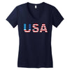 usa Women's V-Neck T-Shirt