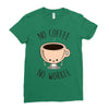 no coffee no workee Ladies Fitted T-Shirt