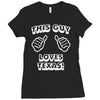 this guy loves texas Ladies Fitted T-Shirt