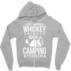 love whiskey and camping! Zipper Hoodie