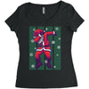 santa claus dabbing Women's Triblend Scoop T-shirt