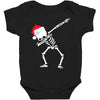 skeleton dabbing christmas Baby Bodysuit