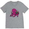 purple octopus playing the bagpipes V-Neck Tee