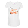 happy halloween . Maternity Scoop Neck T-shirt
