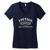 Vintage 1972 Aged to Perfection Women's V-Neck T-Shirt