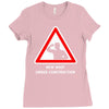 body under construction road sign Ladies Fitted T-Shirt