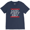 new  god first bro  t shirt religious humor lord tee V-Neck Tee