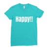 happy Ladies Fitted T-Shirt