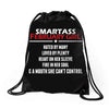 Smartass February Girl Drawstring Bags