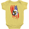 american eagle usa flag head Baby Onesie