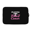 playing for breast cancer Laptop sleeve