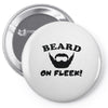 mens beard Pin-back button
