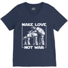 make love not war at at V-Neck Tee