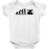 evolution of drummer Baby Onesie