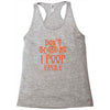 don't scare me i poop easily Racerback Tank