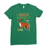 boxer wining Ladies Fitted T-Shirt