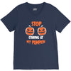 stop staring at my pumpkin V-Neck Tee