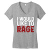 I WOULD LIKE TO RAGE Women's V-Neck T-Shirt