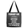 Super February Girl Tote Bags